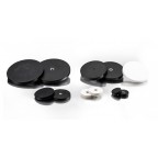 Rond drilled and tapped rubber coated magnets