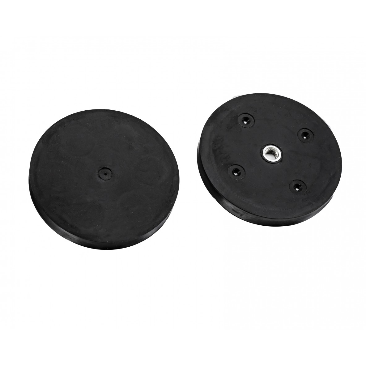 Rond drilled and tapped rubber coated magnets