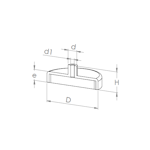 Ferrites white pots cylinder with hook