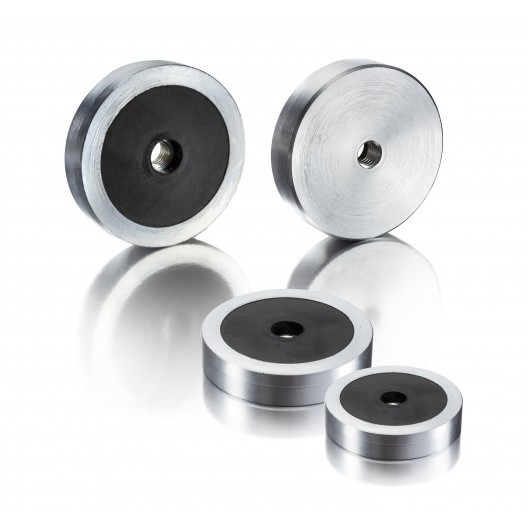 Neodymium Iron-Boron drilled and tapped pots