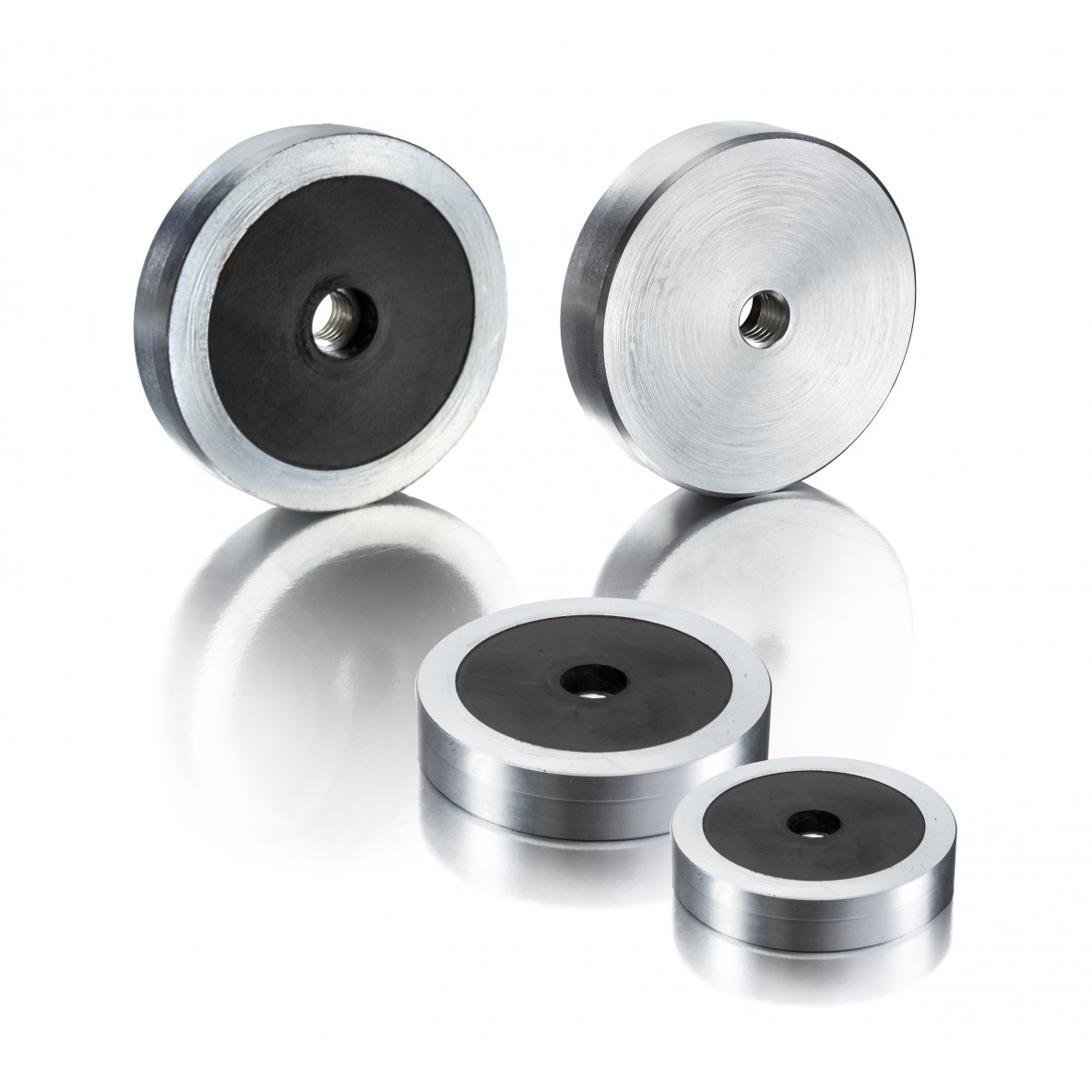 Neodymium Iron-Boron drilled and tapped pots