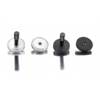 Ferrites drilled and tapped rubber coated magnet 2 sides magnetized