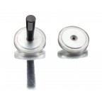 Ferrites drilled and tapped rubber coated magnet 2 sides magnetized