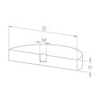 Ferrites drilled and tapped rubber coated magnet 2 sides magnetized