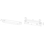 Rectangular rubber coated Ferrite magnet to screw on