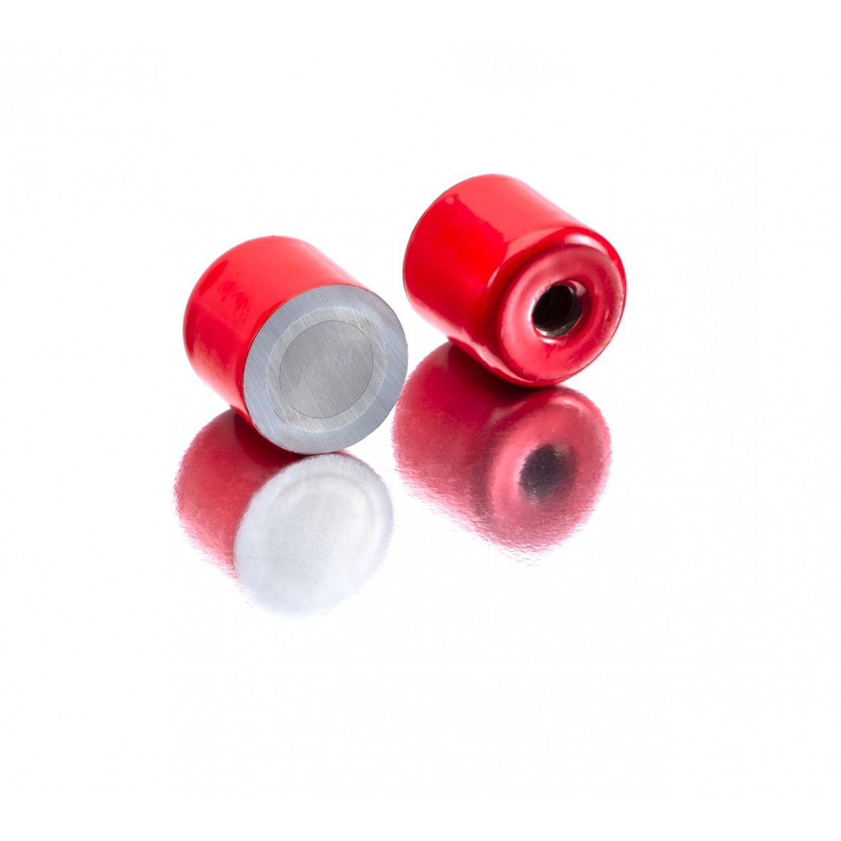 Ventouses magnétiques laquées rouges Alnico