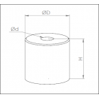 Alnico red holding magnet