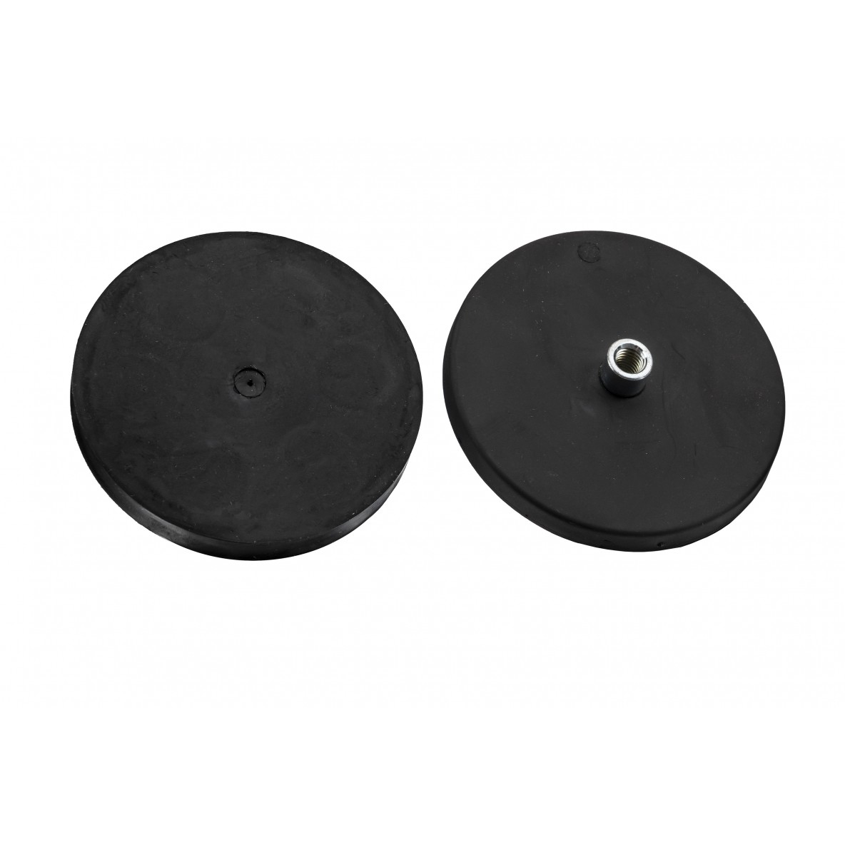 Rubber coated magnet with threaded rod