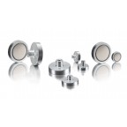 Neodymium Iron-Boron pot magnets with threaded hole