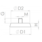 Zinc-plated studs with threaded sockets