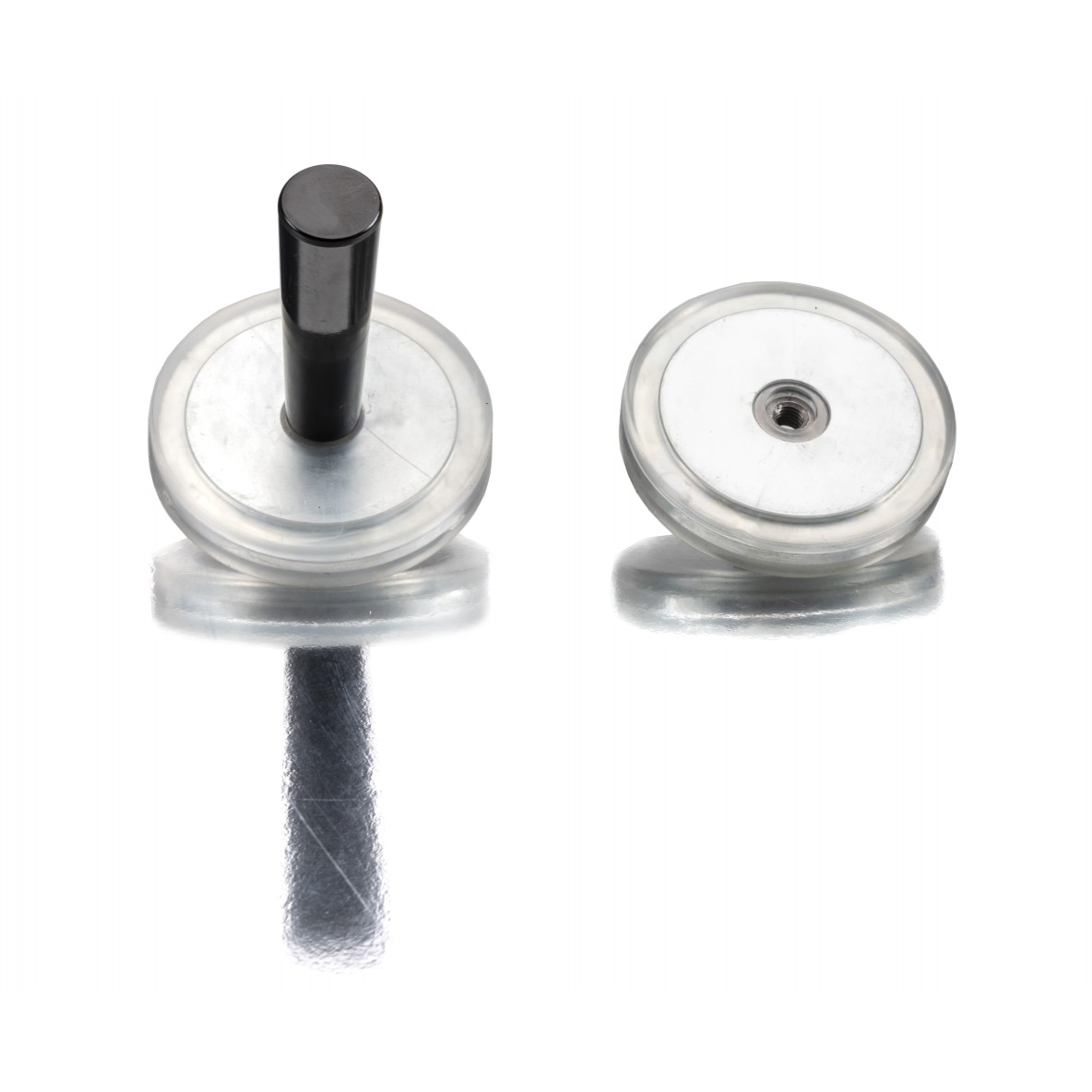 Ferrites drilled and tapped rubber coated magnet 2 sides magnetized