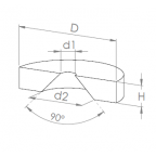 Counter plate for round built-in magnetic systems