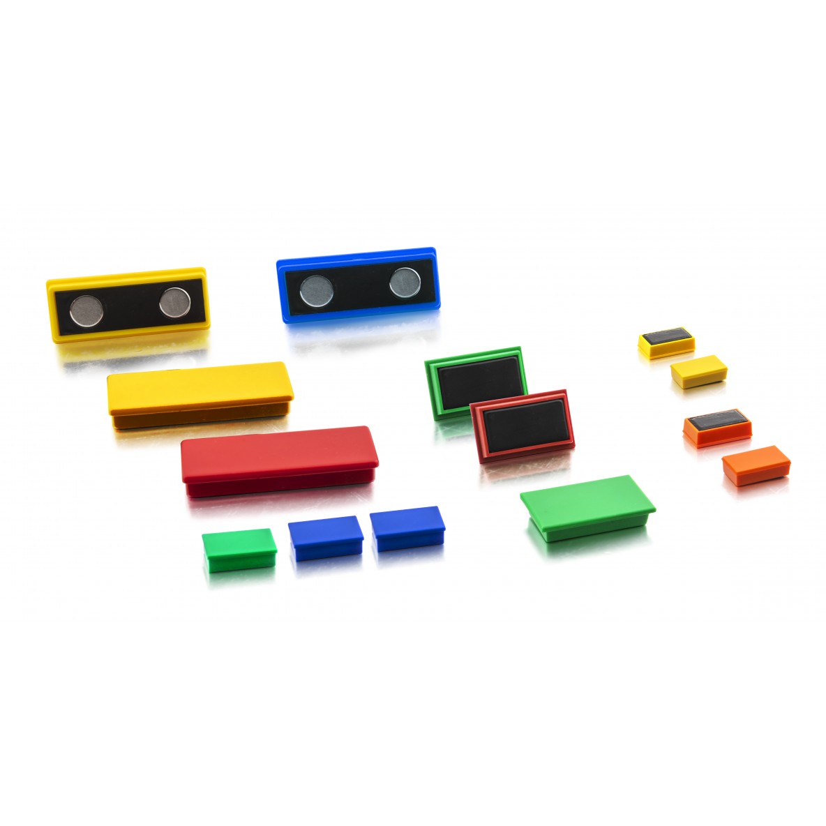 Rectangular plastic organisation magnets