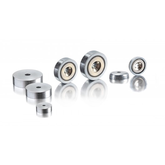 Neodymium Iron-Boron pots with bore and counter bore