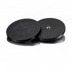 Rond drilled and tapped rubber coated magnets