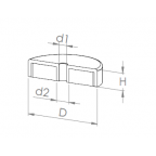 Neodymium Iron-Boron drilled and tapped pots