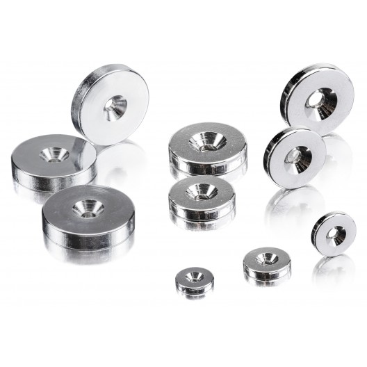 Counter plate for round built-in magnetic systems