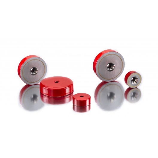 Alnico red pot with bore and counter bore