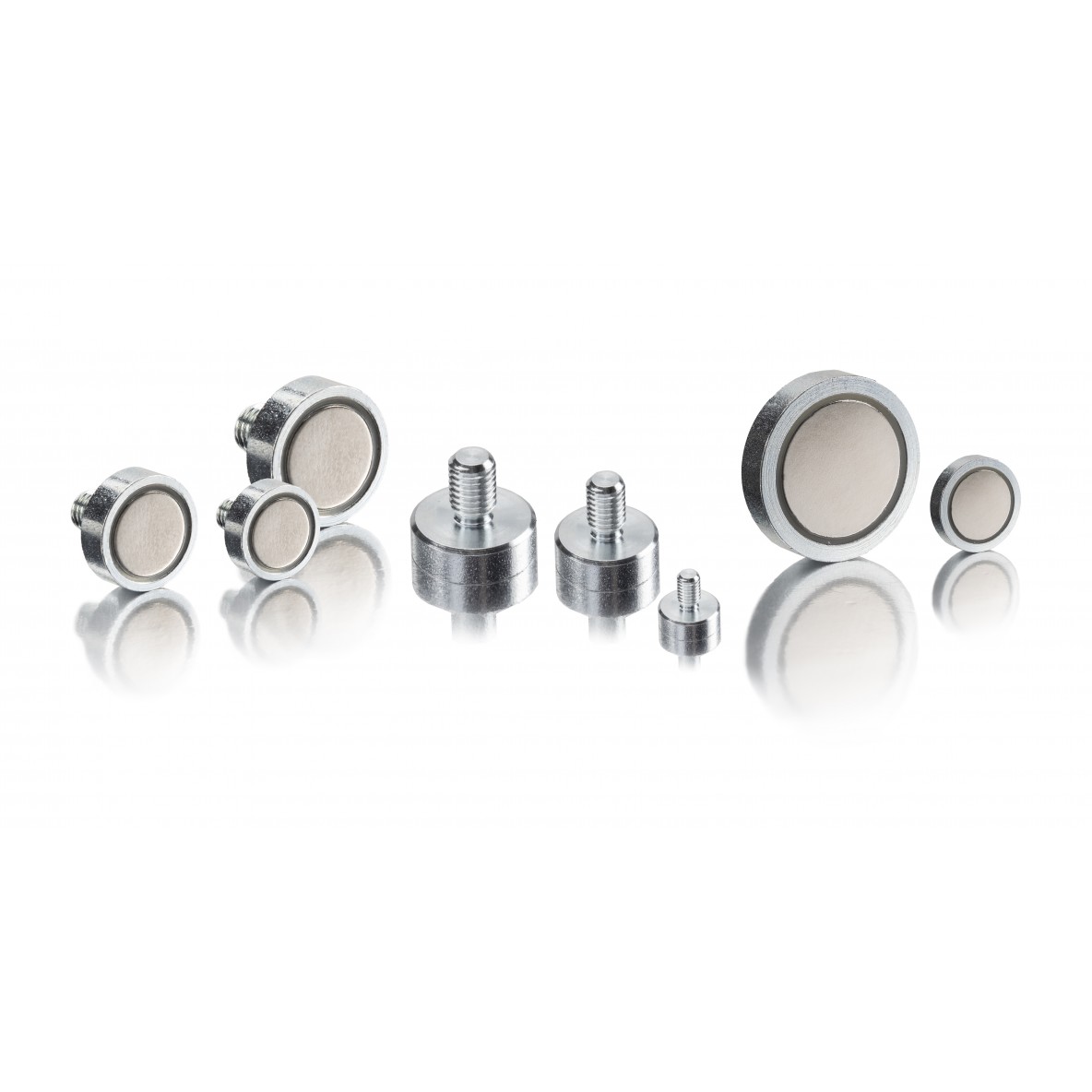 Neodymium Iron-Boron pots with threaded pin