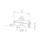 Ferrites pots with bore and counter bore