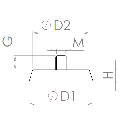 Zinc-plated studs with threaded sockets