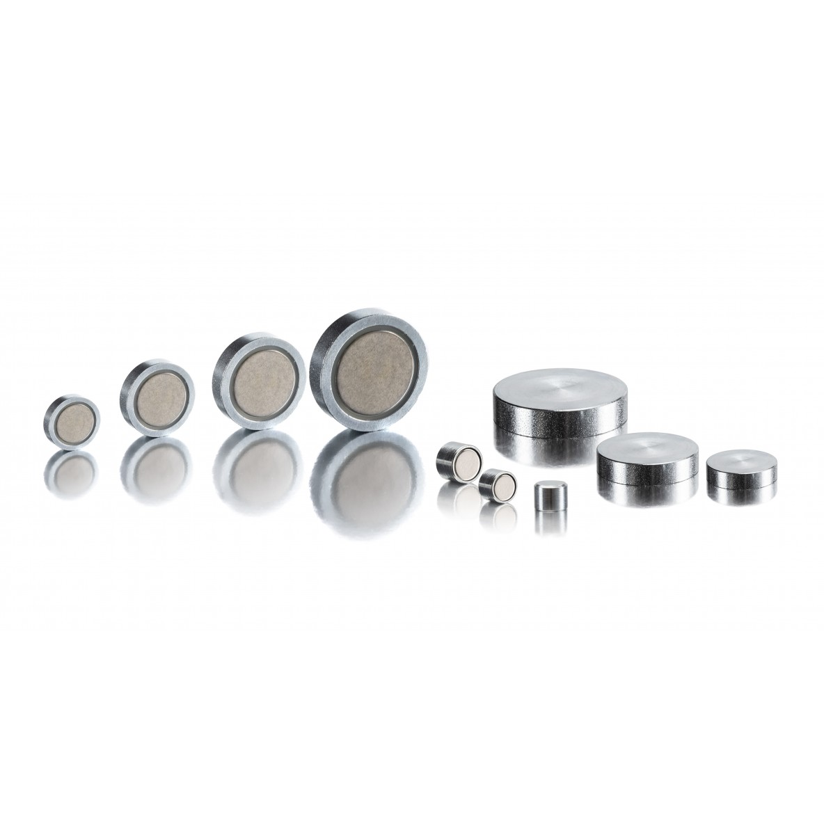 Neodymium Iron-Boron pot magnets without threaded hole