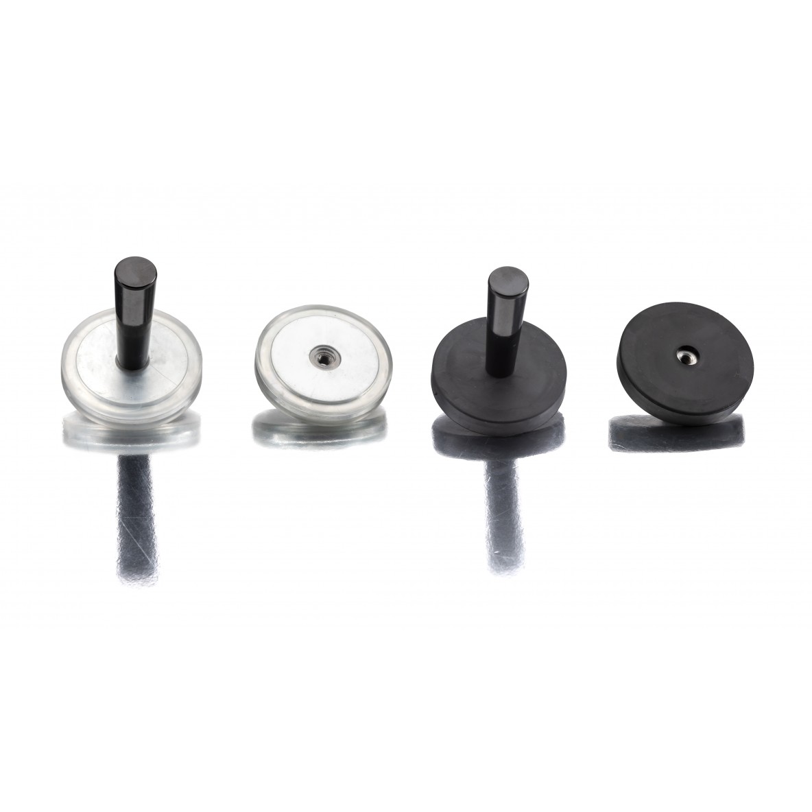 Ferrites drilled and tapped rubber coated magnet 2 sides magnetized