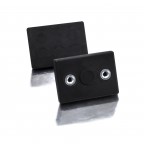 Rectangular drilled and tapped rubber coated magnets