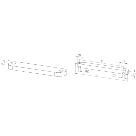 Rectangular rubber coated Ferrite magnet to screw on