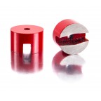 Aimants bouton laqués rouges Alnico