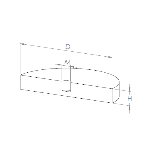 Rond drilled and tapped rubber coated magnets