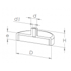 Plots blancs cylindriques avec crochets Ferrites