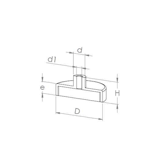 Plots avec trou taraudé Samarium-Cobalt