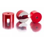 Aimants bouton laqués rouges Alnico