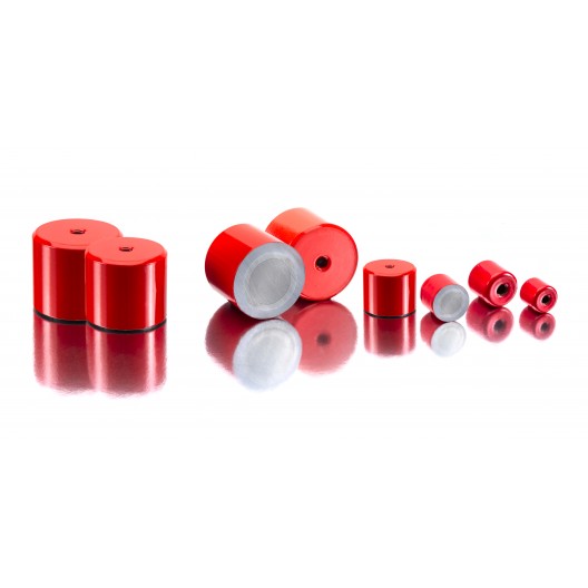 Ventouses magnétiques laquées rouges Alnico