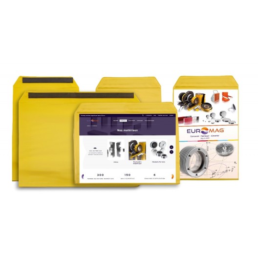 Pochettes magnétiques jaunes