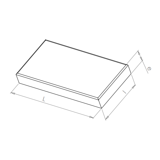 Punaises décoration plastique rectangulaires
