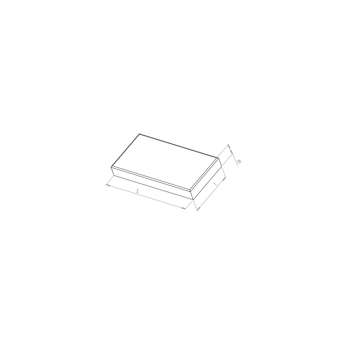 Punaises décoration plastique rectangulaires