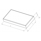Punaises décoration plastique rectangulaires