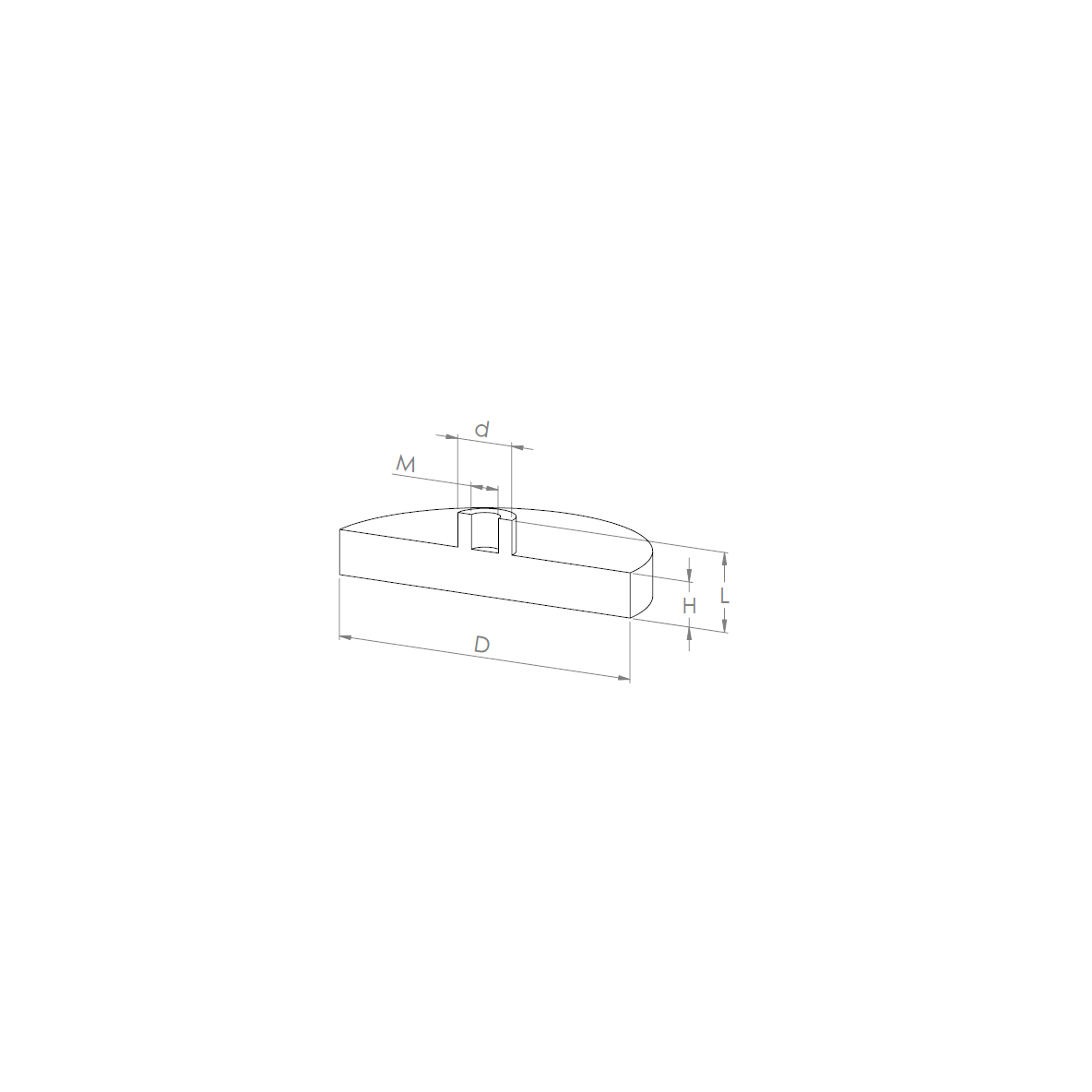 Rubber coated magnet with threaded rod