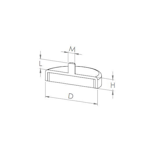 Neodymium Iron-Boron pots with threaded pin