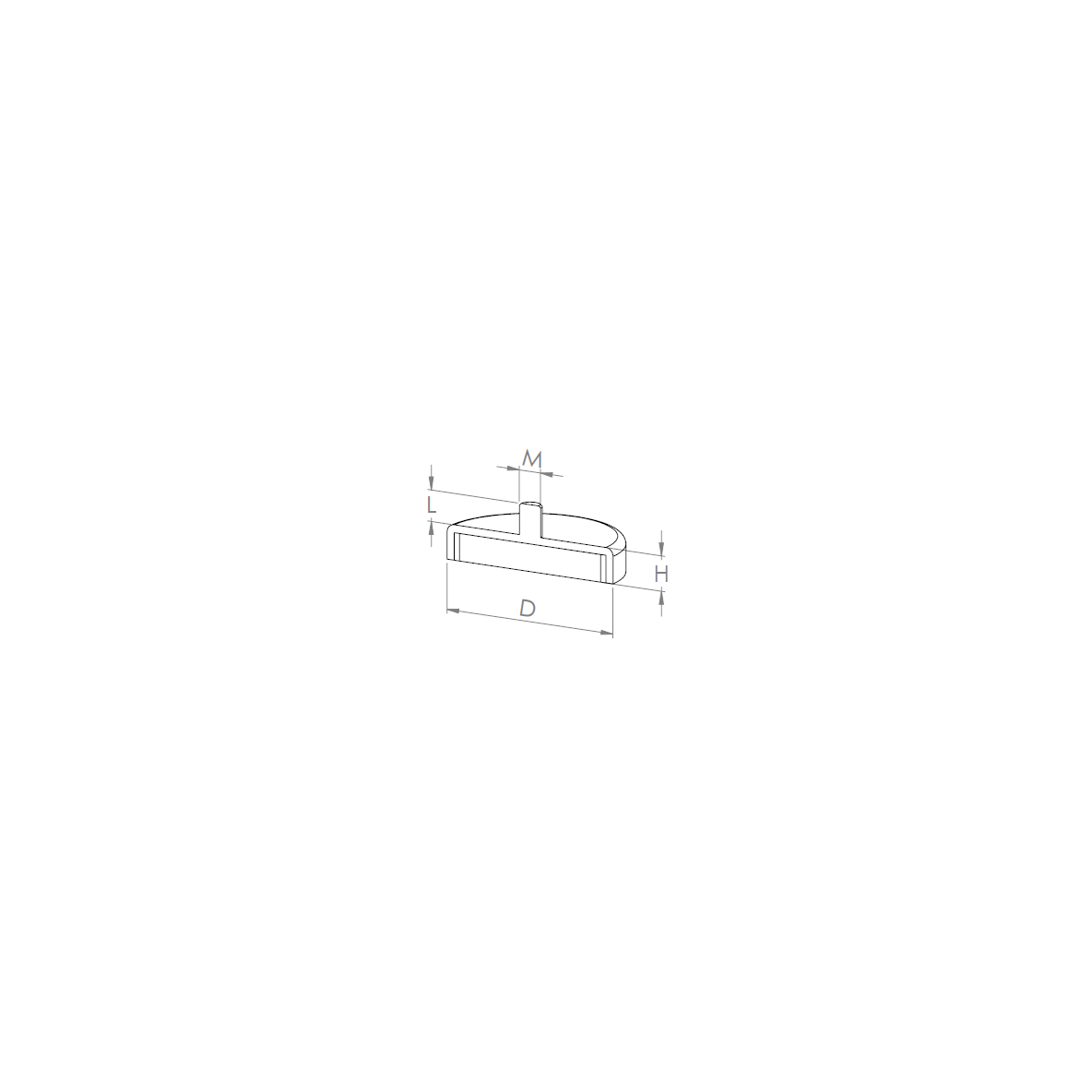 Neodymium Iron-Boron pots with threaded pin