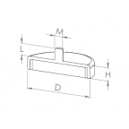 Ferrites pots with threaded pin